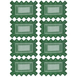 Holiday Lace 8pc Placemat Set in Green